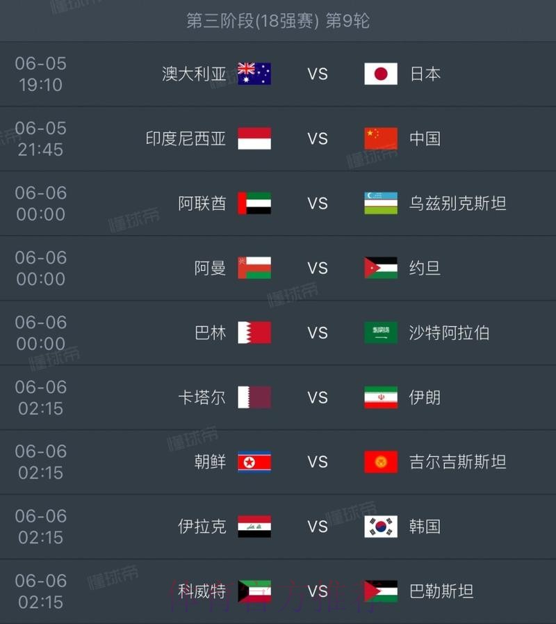 2026世界杯每日赛程中国时间 2026世界杯每日赛程中国时间